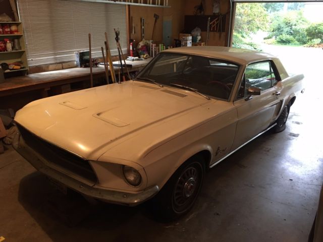 1968 White Ford Mustang Coupe