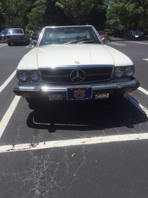1979 White Mercedes-Benz SL-Class Convertible