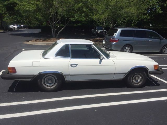 1979 White Mercedes-Benz SL-Class Convertible