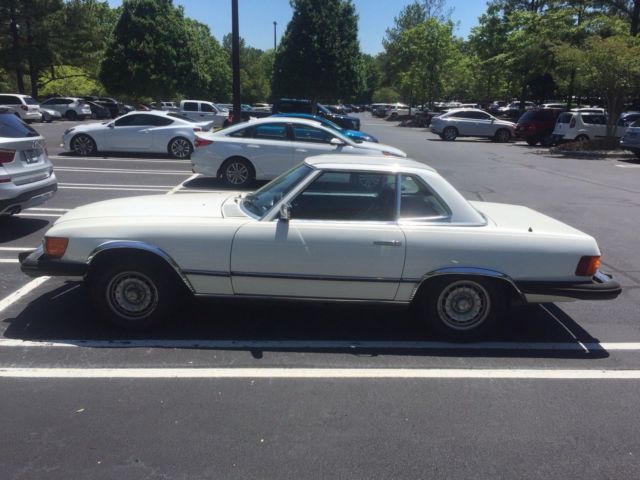 1979 White Mercedes-Benz SL-Class Convertible