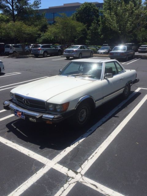 1979 White Mercedes-Benz SL-Class Convertible