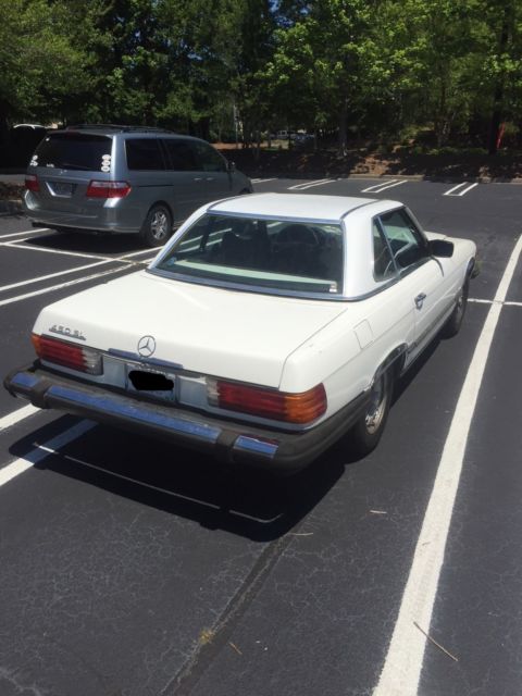 1979 White Mercedes-Benz SL-Class Convertible