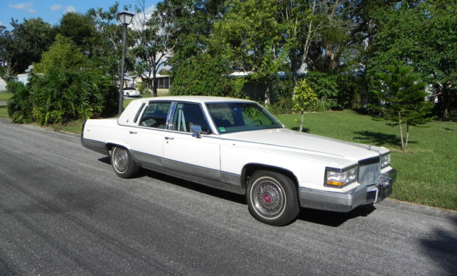 1991 White Cadillac Brougham