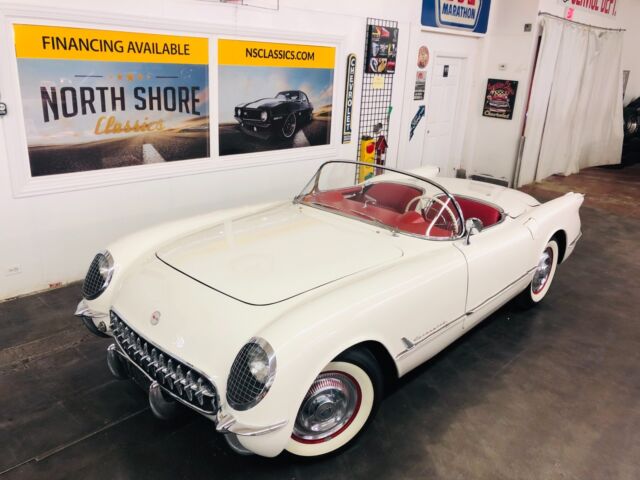 1954 White Chevrolet Corvette Convertible