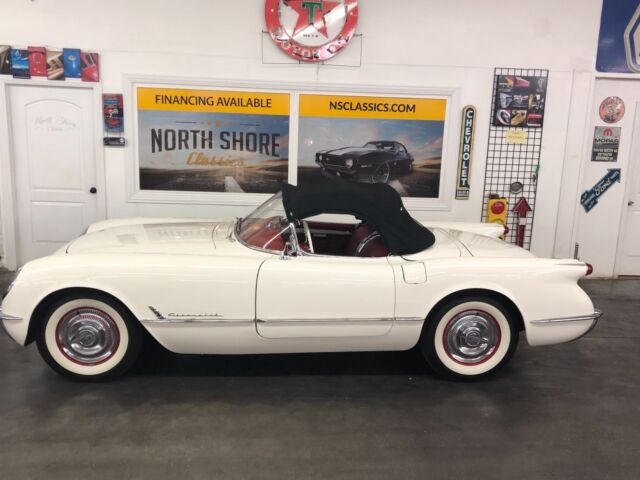 1954 White Chevrolet Corvette Convertible