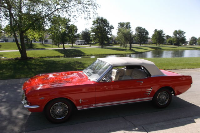 1966 Red Ford Mustang Convertible