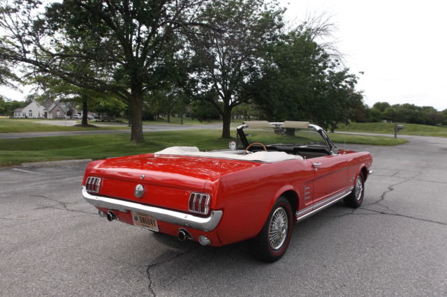 1966 Red Ford Mustang Convertible
