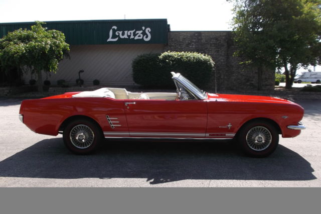 1966 Red Ford Mustang Convertible