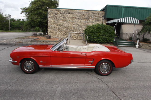 1966 Red Ford Mustang Convertible