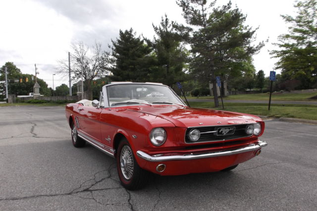 1966 Red Ford Mustang Convertible