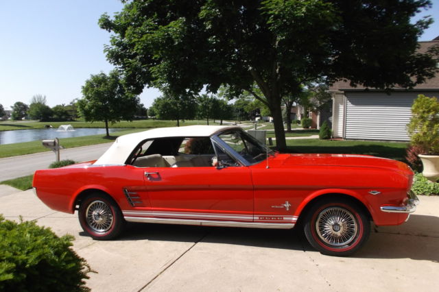 1966 Red Ford Mustang Convertible