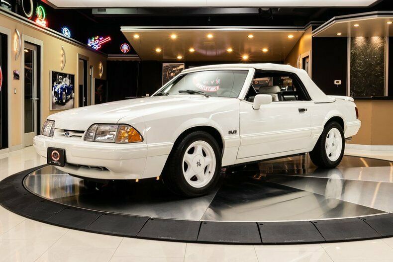 1993 White Ford Mustang Convertible