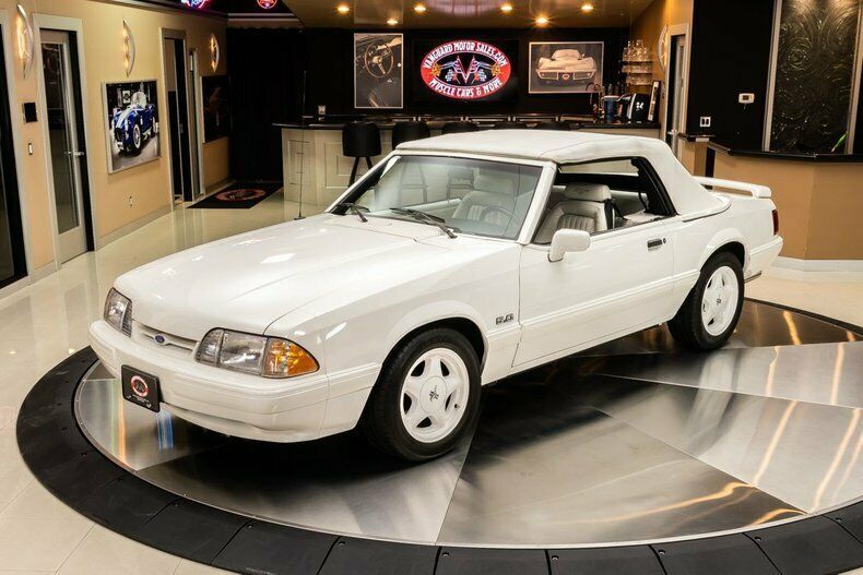 1993 White Ford Mustang Convertible