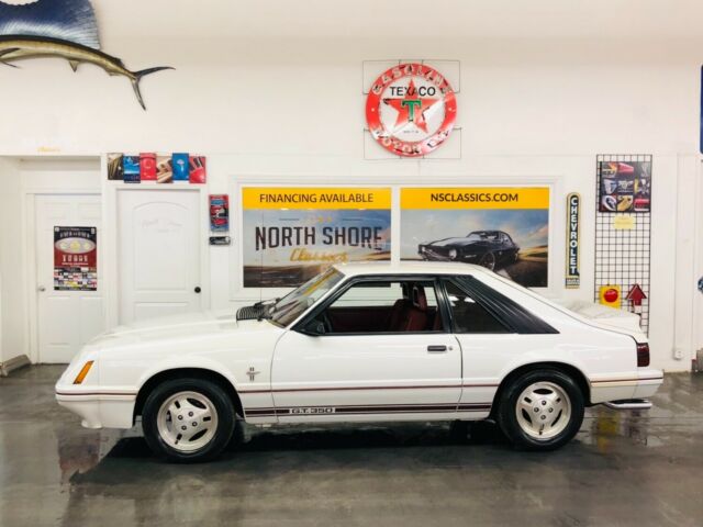 1984 White Ford Mustang Hatchback