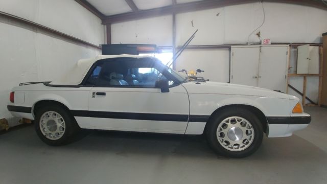 1991 White Ford Mustang Convertible