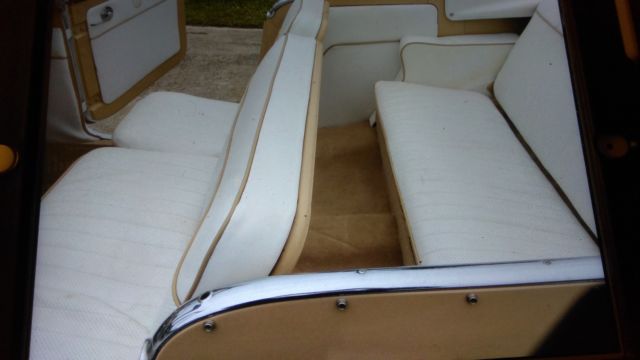 1950 antique white Willys Convertible