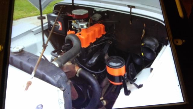 1950 antique white Willys Convertible