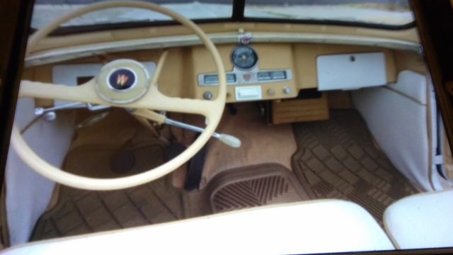 1950 antique white Willys Convertible