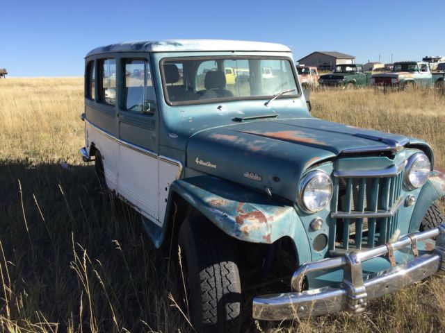 1962 teal Willys Station Wagon SUV