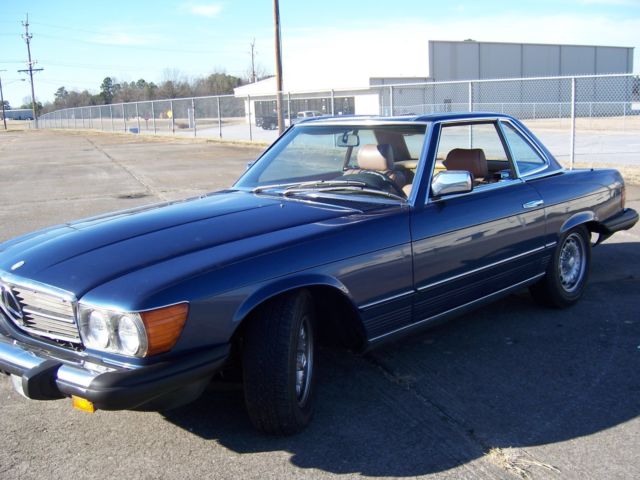 1985 Blue Mercedes-Benz SL-Class Convertible