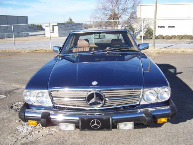 1985 Blue Mercedes-Benz SL-Class Convertible