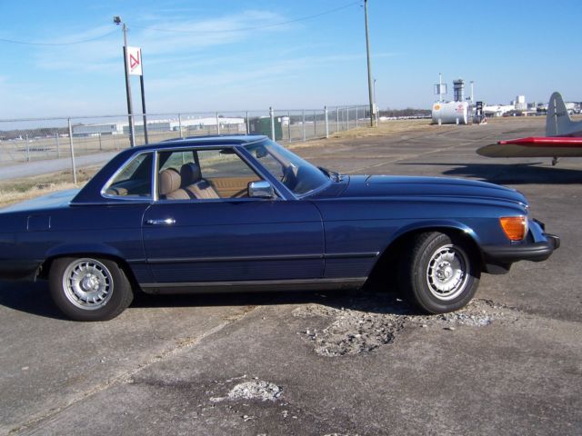 1985 Blue Mercedes-Benz SL-Class Convertible