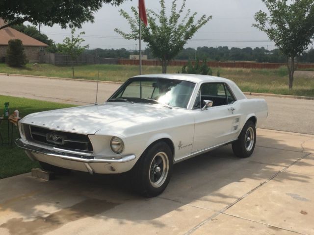 1967 White Ford Mustang Coupe