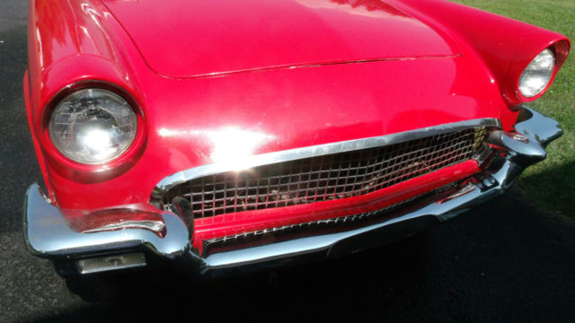 1957 Red Ford Thunderbird Convertible
