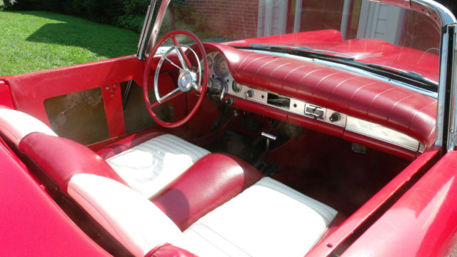 1957 Red Ford Thunderbird Convertible