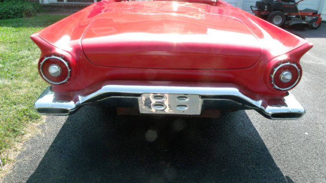 1957 Red Ford Thunderbird Convertible