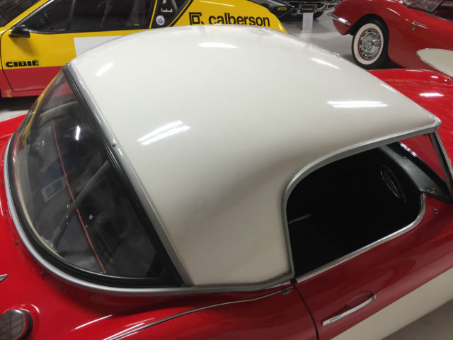 1960 red over white Austin Healey 3000 Convertible