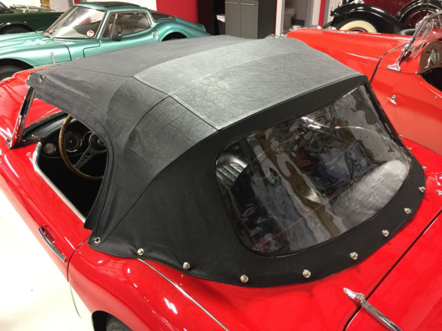 1960 red over white Austin Healey 3000 Convertible