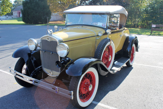 1931 Yellow/Black Ford Model A Roadster