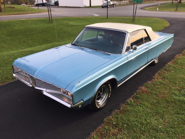 1968 Light Blue Metallic Chrysler Newport Convertible