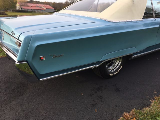 1968 Light Blue Metallic Chrysler Newport Convertible