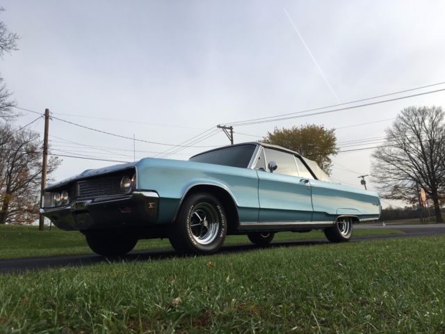 1968 Light Blue Metallic Chrysler Newport Convertible