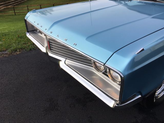 1968 Light Blue Metallic Chrysler Newport Convertible