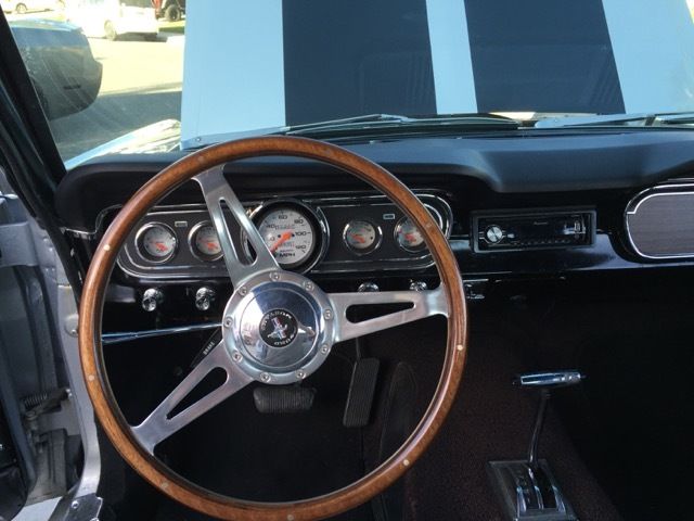 1965 Silver with black stripes Ford Mustang Coupe