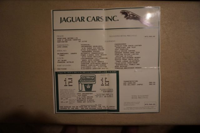 1993 Black Jaguar XJS