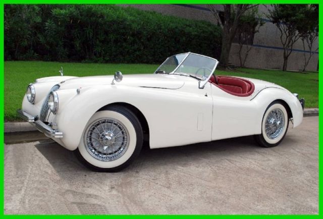 1954 White Jaguar XK Convertible