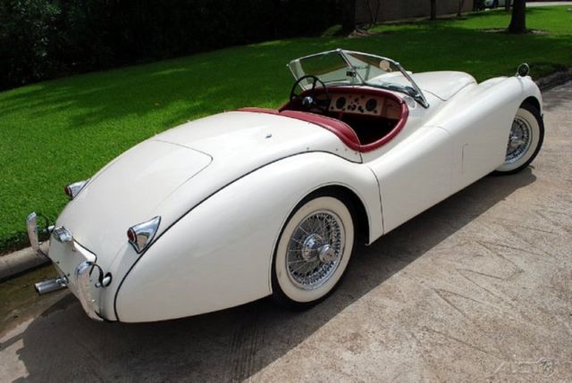 1954 White Jaguar XK Convertible