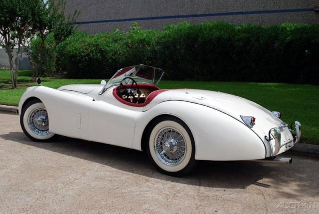 1954 White Jaguar XK Convertible