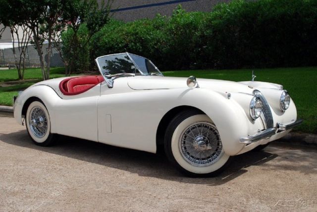 1954 White Jaguar XK Convertible