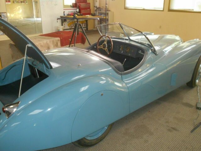 1955 Blue Jaguar XK120 Convertible