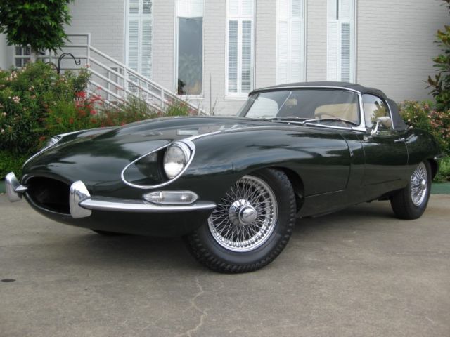 1968 Green Jaguar E-Type Convertible