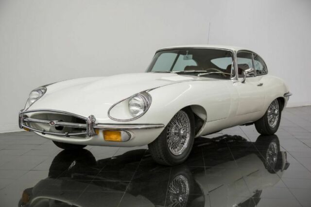 1969 White Jaguar XKE E-Type Series II Fixed Head Coupe --