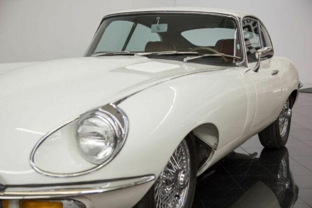 1969 White Jaguar XKE E-Type Series II Fixed Head Coupe --