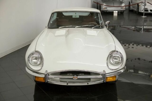 1969 White Jaguar XKE E-Type Series II Fixed Head Coupe --