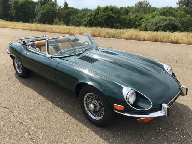 1973 Green Jaguar E-Type Convertible