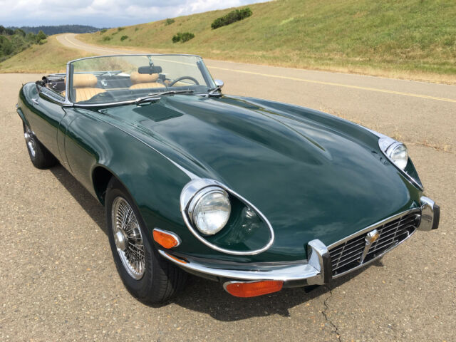 1973 Green Jaguar E-Type Convertible